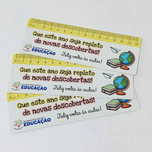 Régua Plastificada Personalizada