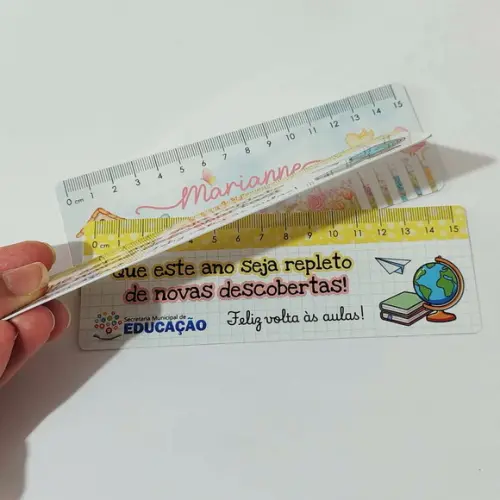 Régua Plastificada Personalizada