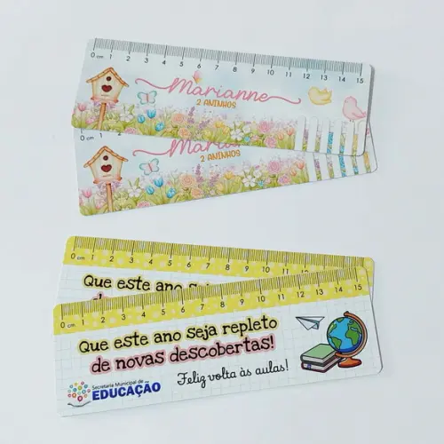 Régua Plastificada Personalizada