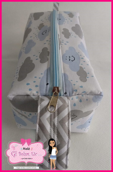 Kit 2 Saquinhos Roupa Suja/limpa + 2 Necessaires Bebê/box