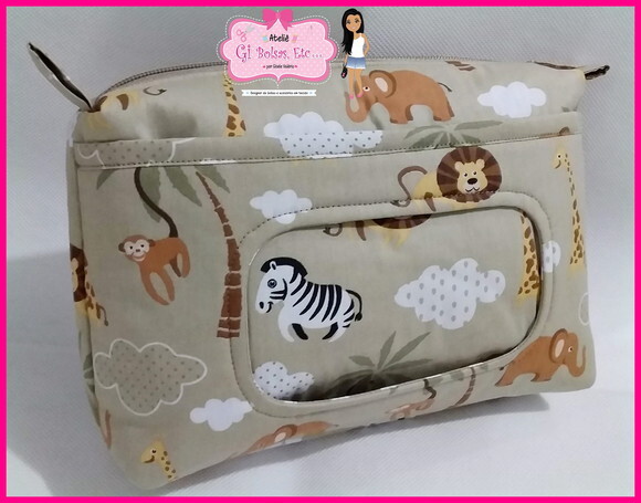 Kit 2 Saquinhos Roupa Suja/limpa + Necessaire Bebê