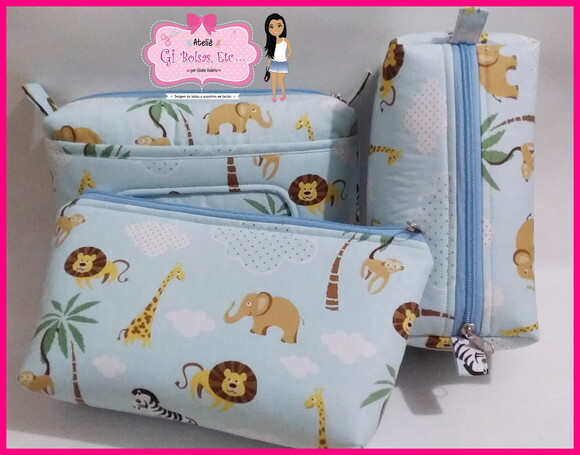 Kit 3 Necessaires - Bebê + G + Box m