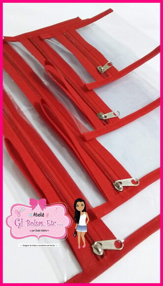 Kit 4 Necessaires Plásticas c/ Alça
