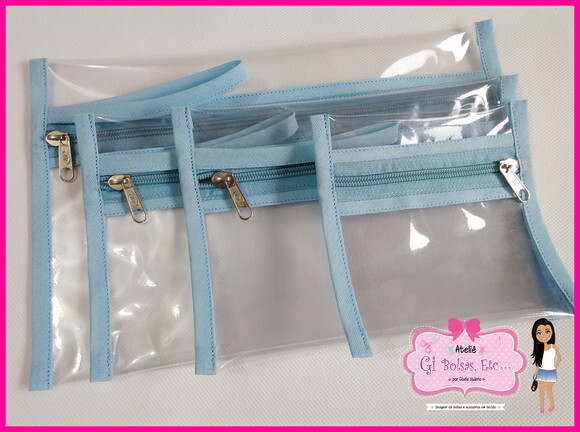 Kit 4 Necessaires Plásticas c/ Alça