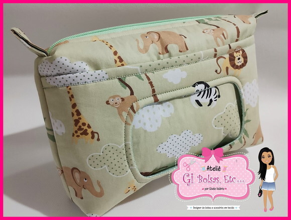 Kit Necessaire Bebê + Multiuso + Capa Caderneta