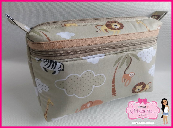 Kit Necessaire Bebê + Multiuso + Capa Caderneta