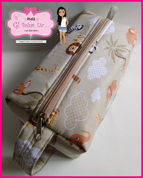 Kit Necessaire Bebê + Saquinho Roupa + Box Extra G