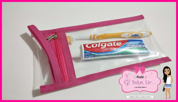 Lembrança Dental Case Plástico c/ Alça para Festa do Pijama