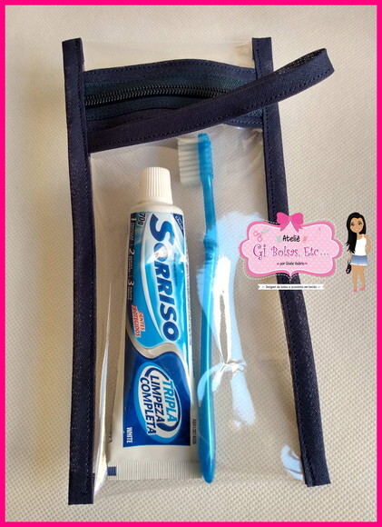 Lembrança Dental Case Plástico c/ Alça para Festa do Pijama
