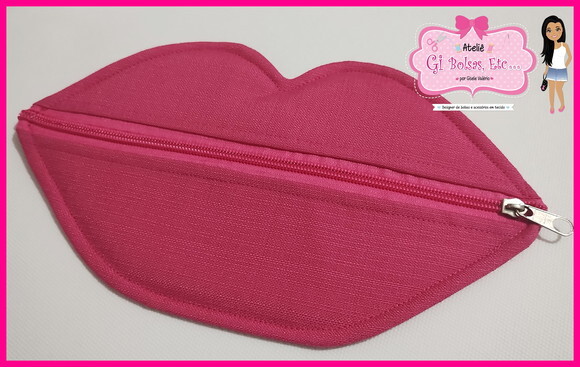 Lembrança Festa Necessaire Boca Pink