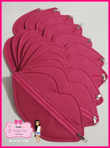 Lembrança Festa Necessaire Boca Pink