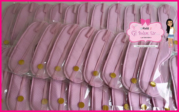 Máscara de Dormir para Brinde de Festa c/ Elástico Rosa