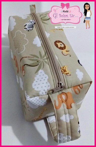 Necessaire Box com Alça Lateral (extra Grande)