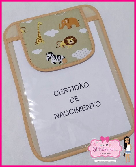 Porta Certidão de Nascimento Safari