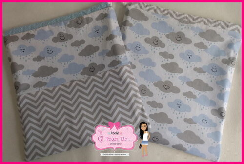 Kit 2 Saquinhos Roupa Suja/limpa + Necessaire Bebê