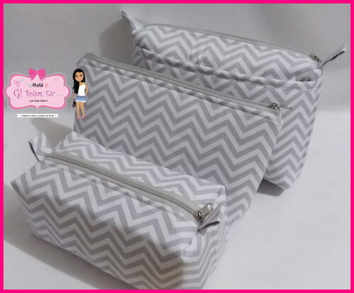 Kit 3 Necessaires - Bebê + G + Box m