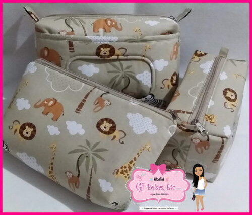 Kit 3 Necessaires - Bebê + G + Box m