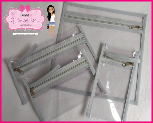 Kit 4 Necessaires Plásticas