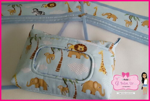 Kit 5 Peças - Necessaires Bebê + Capa Caderneta + Saquinhos