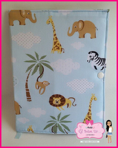 Kit 5 Peças - Necessaires Bebê + Capa Caderneta + Saquinhos
