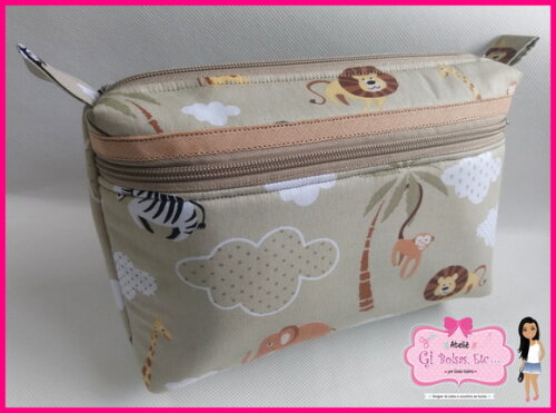 Kit Necessaire Bebê + Multiuso + Capa Caderneta