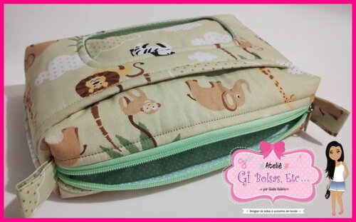 Kit Necessaire Bebê + Multiuso + Capa Caderneta