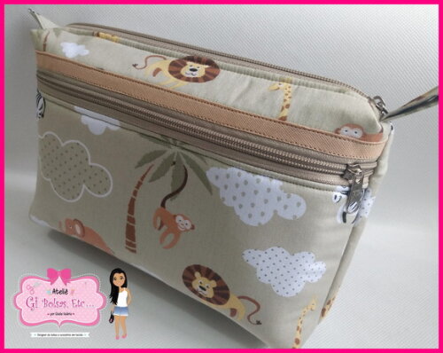 Kit Necessaire Bebê + Multiuso + Capa Caderneta