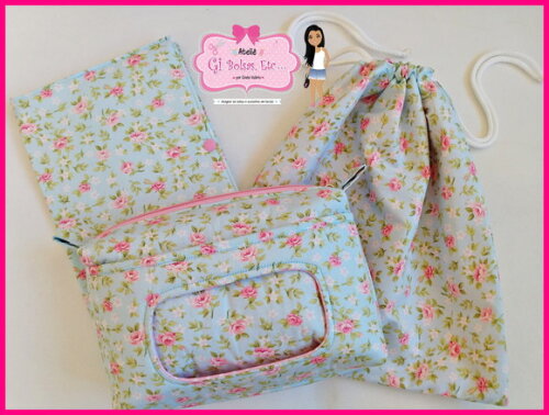Kit Necessaire do Bebê + Capa Caderneta + 1 Saquinho