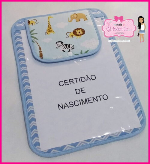 Porta Certidão de Nascimento Safari