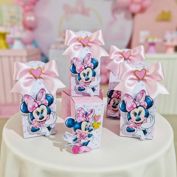 Minnie Rosa Aquarelada Arquivo de Corte Studio e pdf