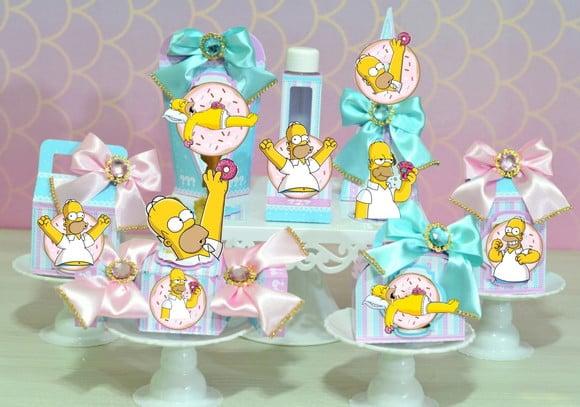 Arquivo Silhouette Homer Simpsons e Donuts Luxo