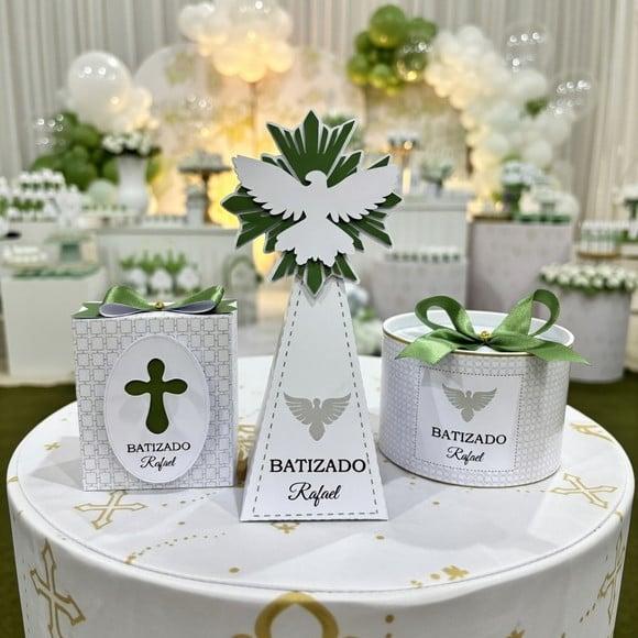 Arquivo de Corte Batizado Branco e Verde