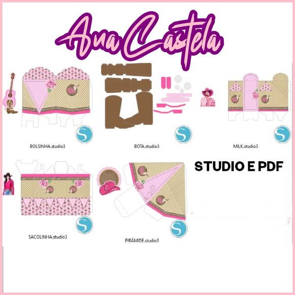 Arquivo de Corte Silhouette Studio e pdf Ana Castela