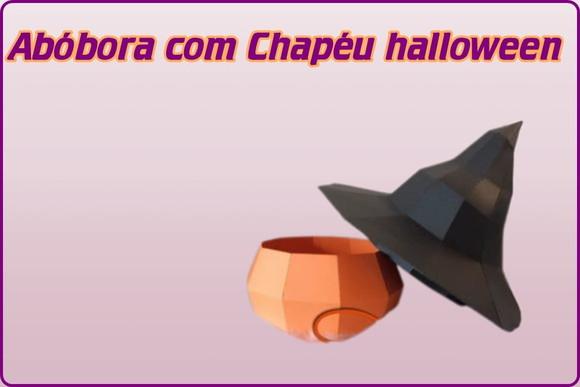 Arquivo Silhouete Halloween Abóbora e Chapéu de Bruxa