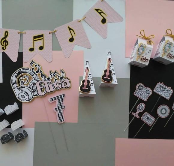 Arquivo Corte Kit Silhouette Música Menina Luxo