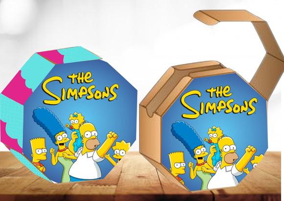 Arquivo Digital Studio e pdf Caixa Sextavada os Simpsons