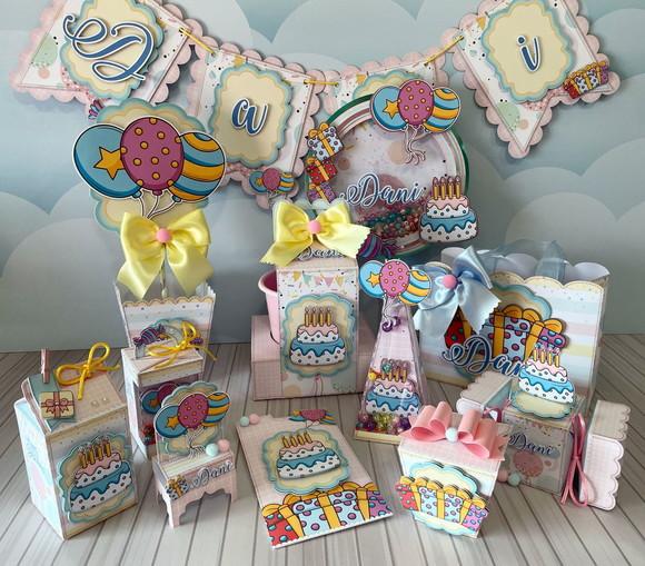 Arquivo Digital Silhouette Kit Feliz Aniversário Luxo