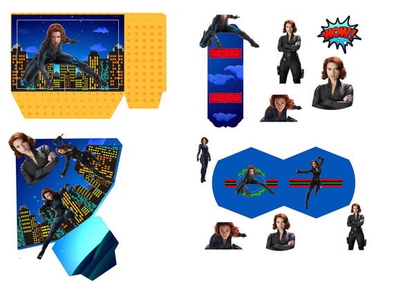 ARQUIVO CORTE KIT SILHOUETTE VIUVA NEGRA MARVEL LUXO