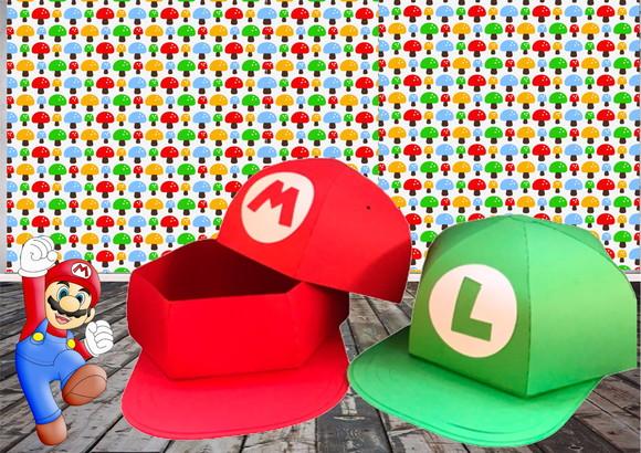 Arquivo Digital para Máquina Silhouette Boné Mário e Luigi