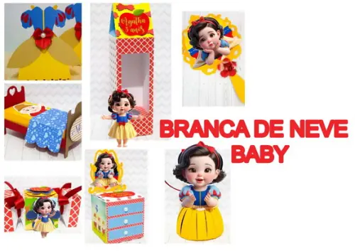 Arquivo Digital de Corte Branca de Neve Baby Studio