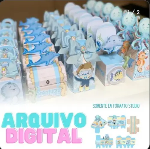 Arquivo Digital de Corte Fundo do Mar Menino Studio