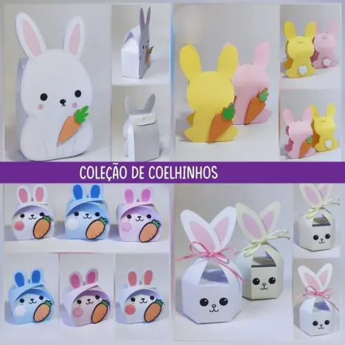 Arquivo Digital de Corte Páscoa Coelhinhos Studio e pdf