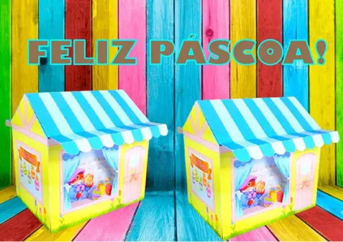 Arquivo Digital Silhouette Casinha Coelho Páscoa Luxo