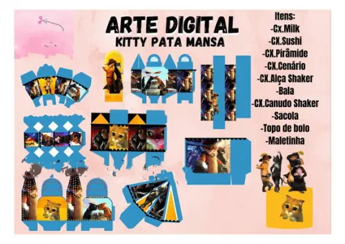Kitty Pata Mansa Arquivo Digital de Corte Studio