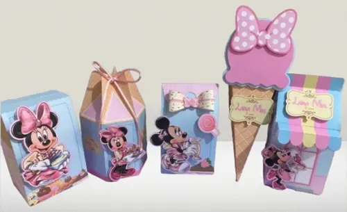 Minnie Confeiteira Luxo Arquivo de Corte Studio e pdf