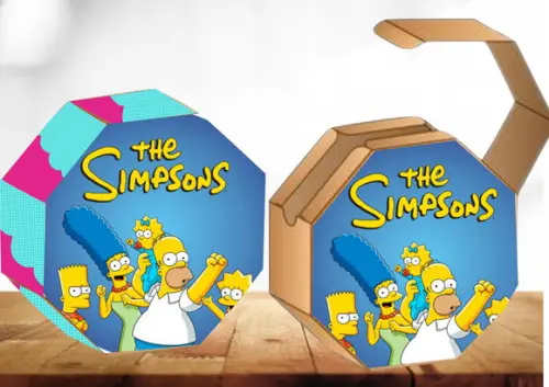 Arquivo Digital Studio e pdf Caixa Sextavada os Simpsons