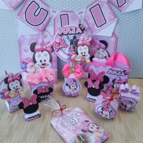 Arquivo Digital Silhouete Minnie Baby Rosa Luxo
