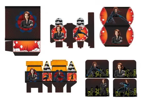 ARQUIVO CORTE KIT SILHOUETTE VIUVA NEGRA MARVEL LUXO