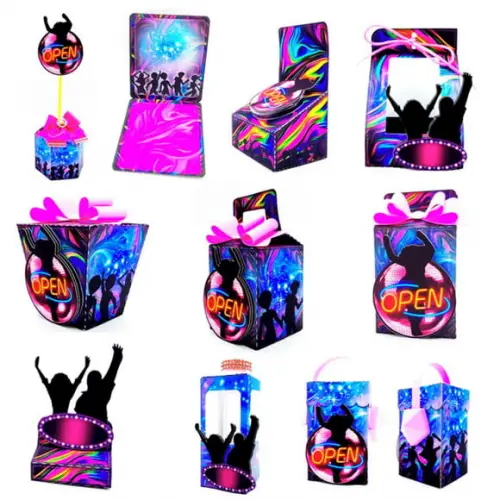 Arquivo Silhouette Balada Neon Luxo
