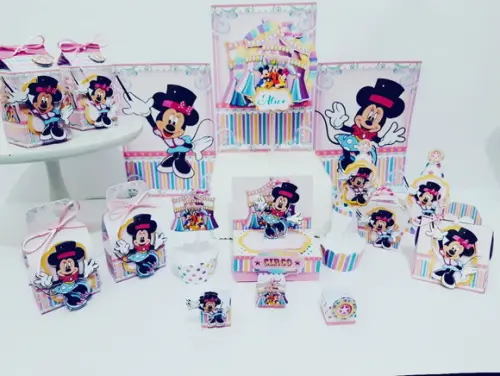Arquivo Digital Silhouete CIRCO MENINA MINNIE FESTA EM CASA